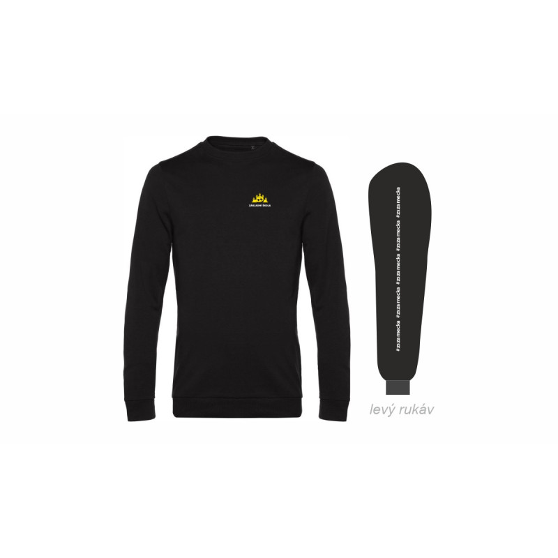 Černá pánská mikina s logem školy