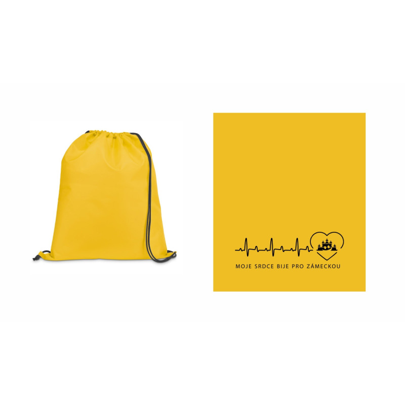 Žlutý vak "Moje srdce bije pro Zámeckou"