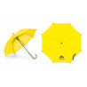 Žlutý deštník s logem školy
