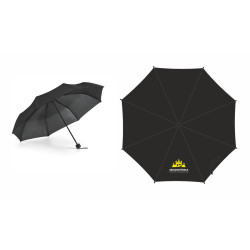 Černý deštník s logem školy