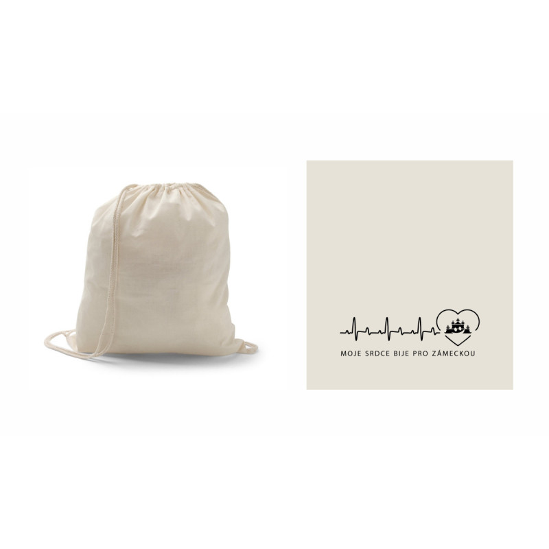 Stahovací vak "Moje srdce bije pro zámeckou"